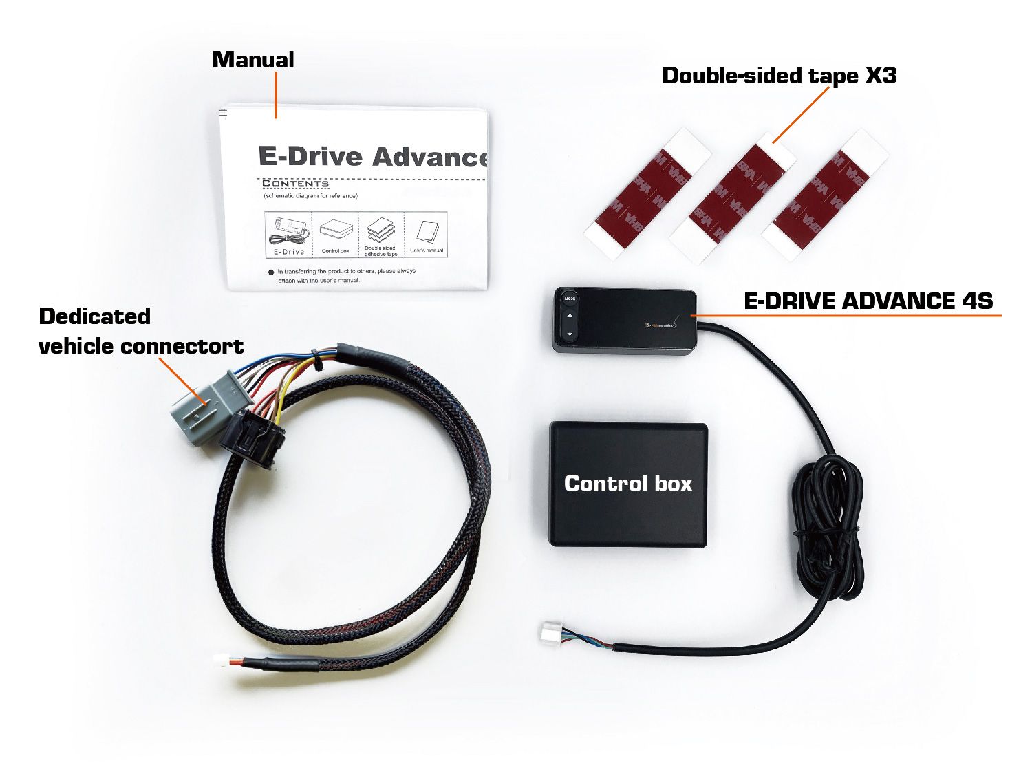 Conteúdo do controlador de aceleração eletrônico Shadow E-DRIVE 4S