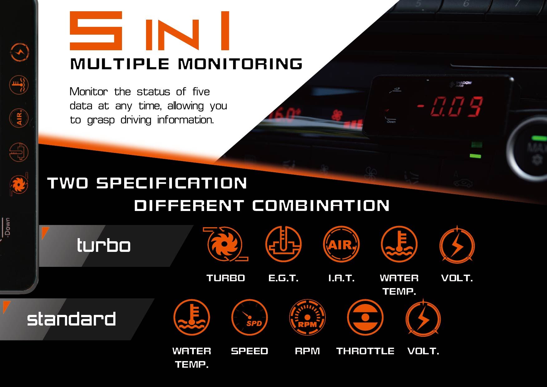 D-meter lite has multi function to display 5 model