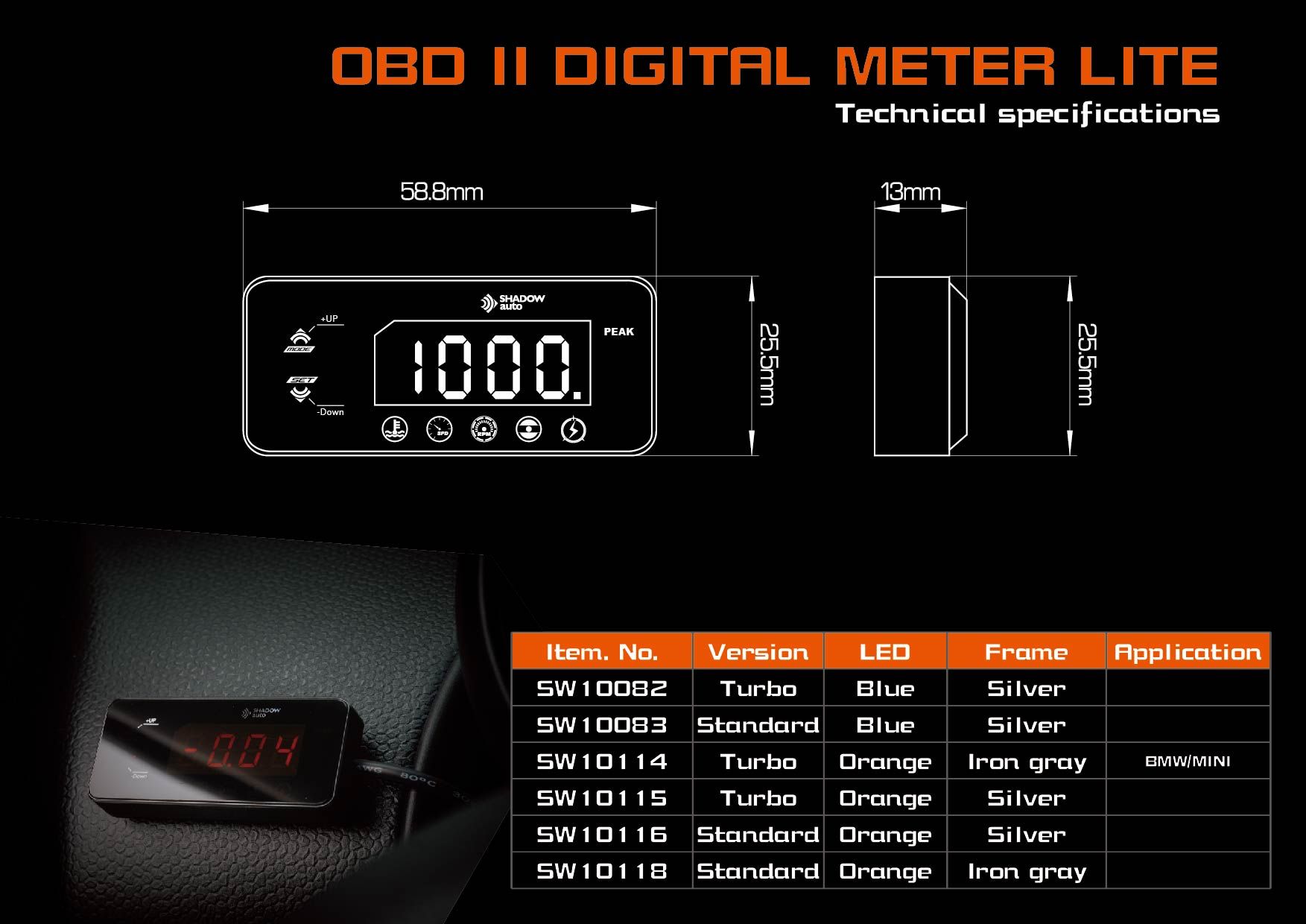 D-METER OBD2 multi function display
