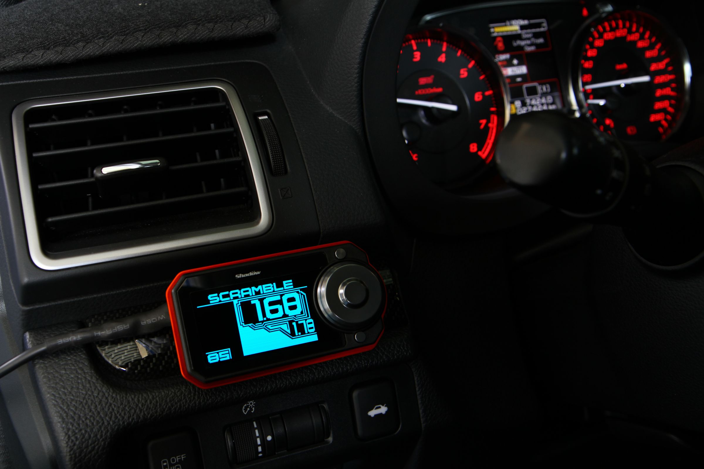 Shadow digital electronic boost controller monitors turbo operation status and has a built-in forced pressure relief mechanism to protect the turbo.